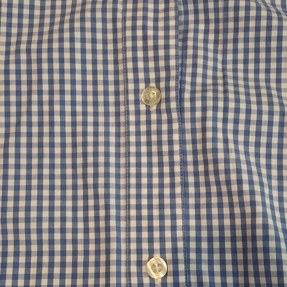 Vineyard Vines Women's Blue & White Checked Gingham  Button Down Blouse Size 10 - Picture 6 of 9